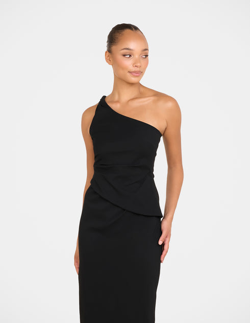 Hoda One Shoulder Midi Dress